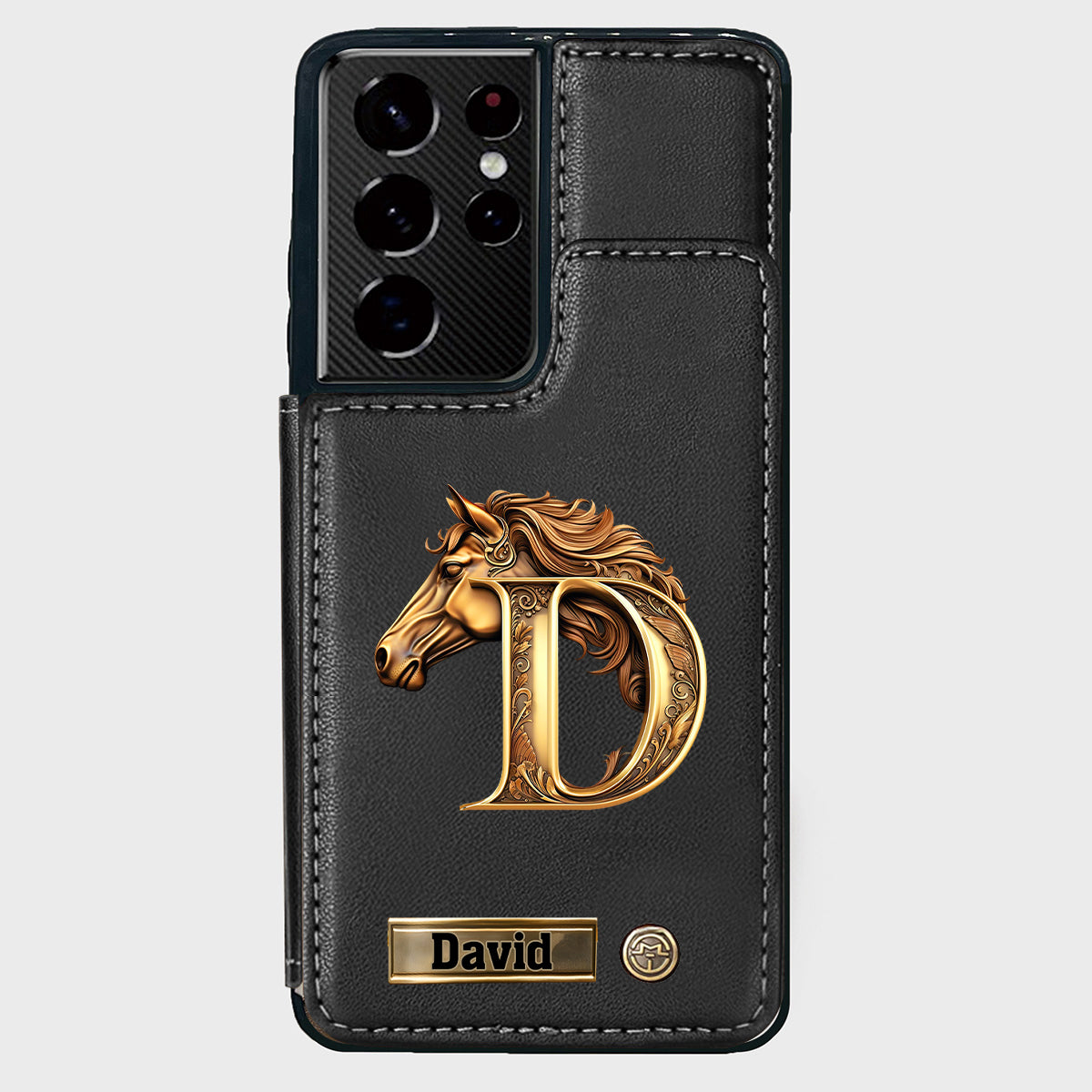 Étui portefeuille personnalisé pour téléphone Love Horse