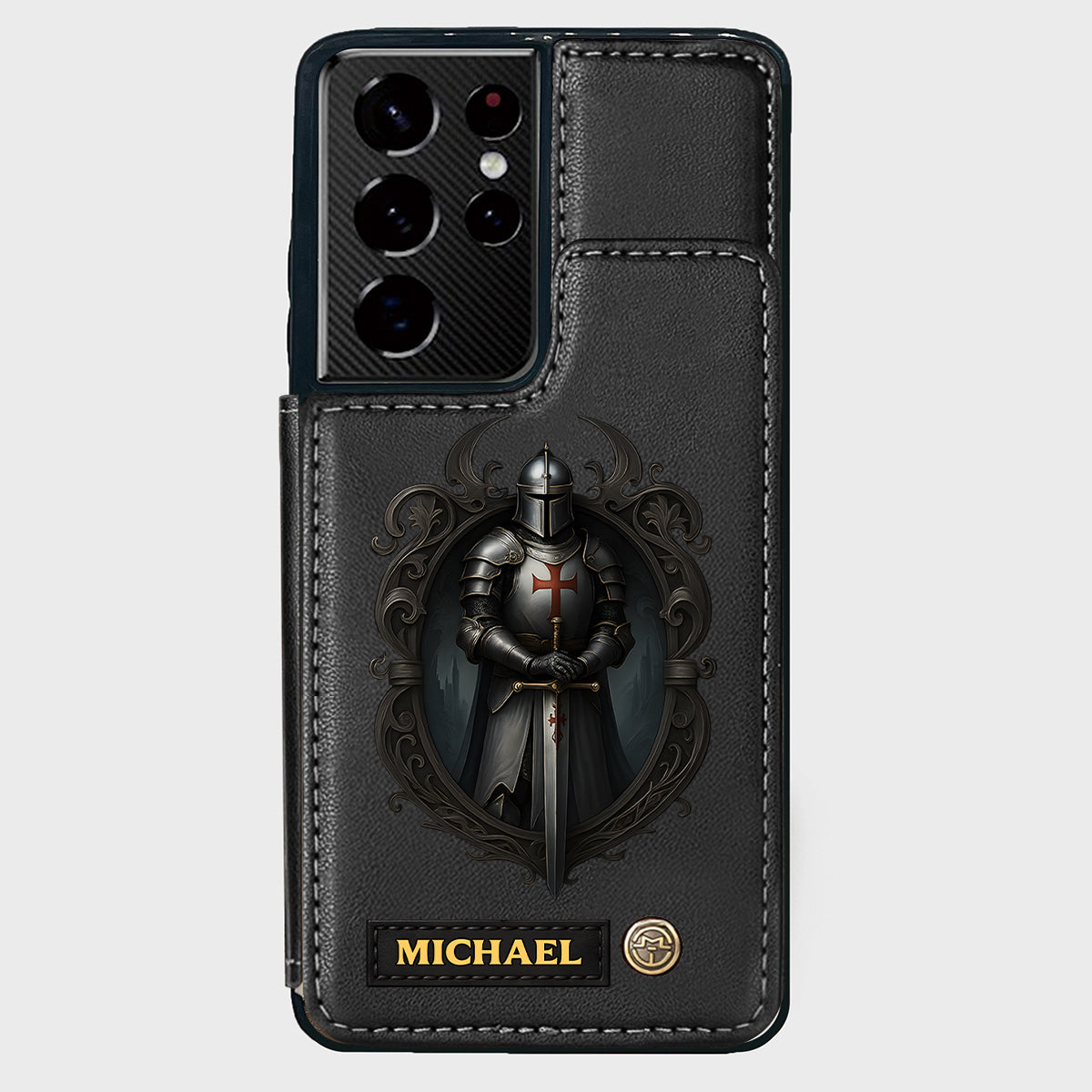 Étui portefeuille chrétien personnalisé Knight Of God -