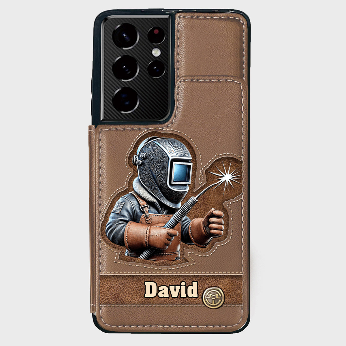 Strong Ones Become Welder - Personalized Welder Wallet Phone Case