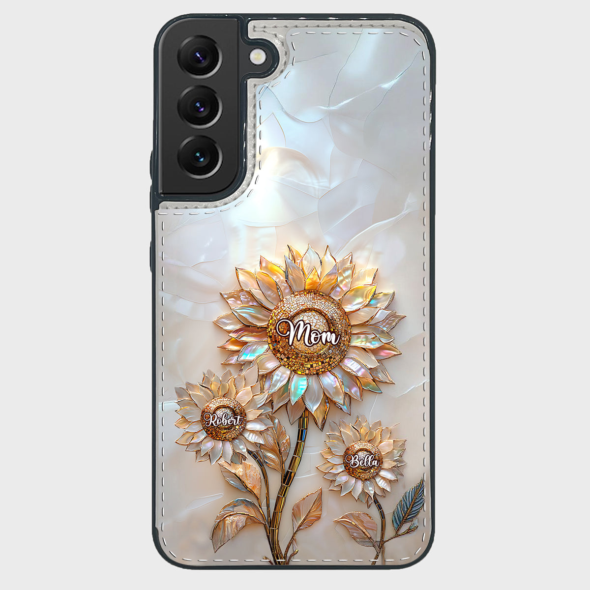 Bonne fête des mères ! Étui portefeuille pliable personnalisé pour téléphone portable.