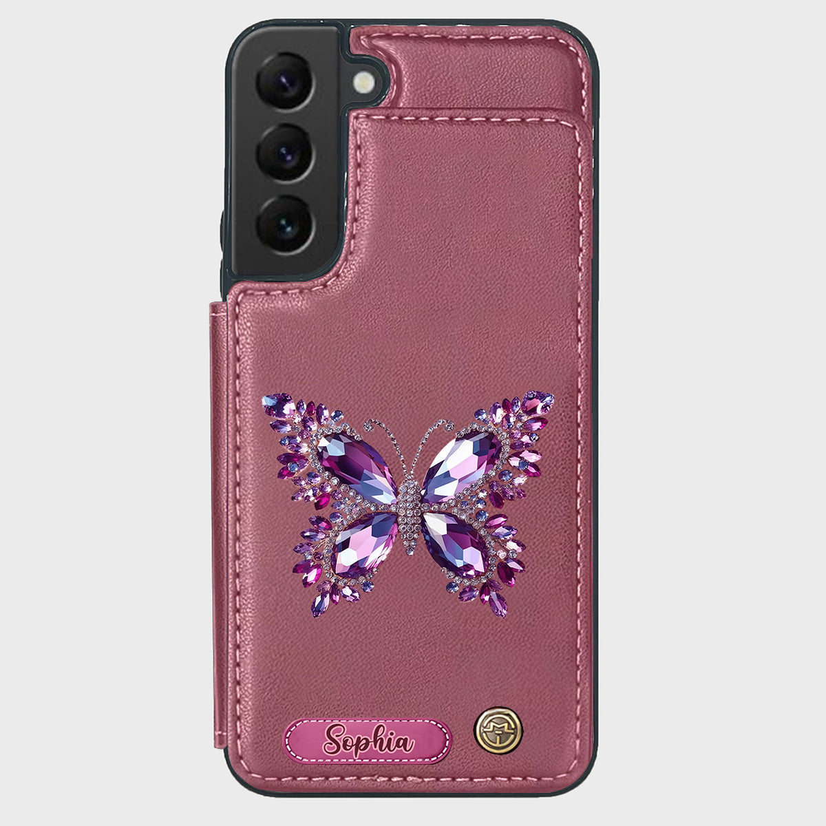 Magnifique papillon - Étui portefeuille personnalisé pour téléphone avec papillon