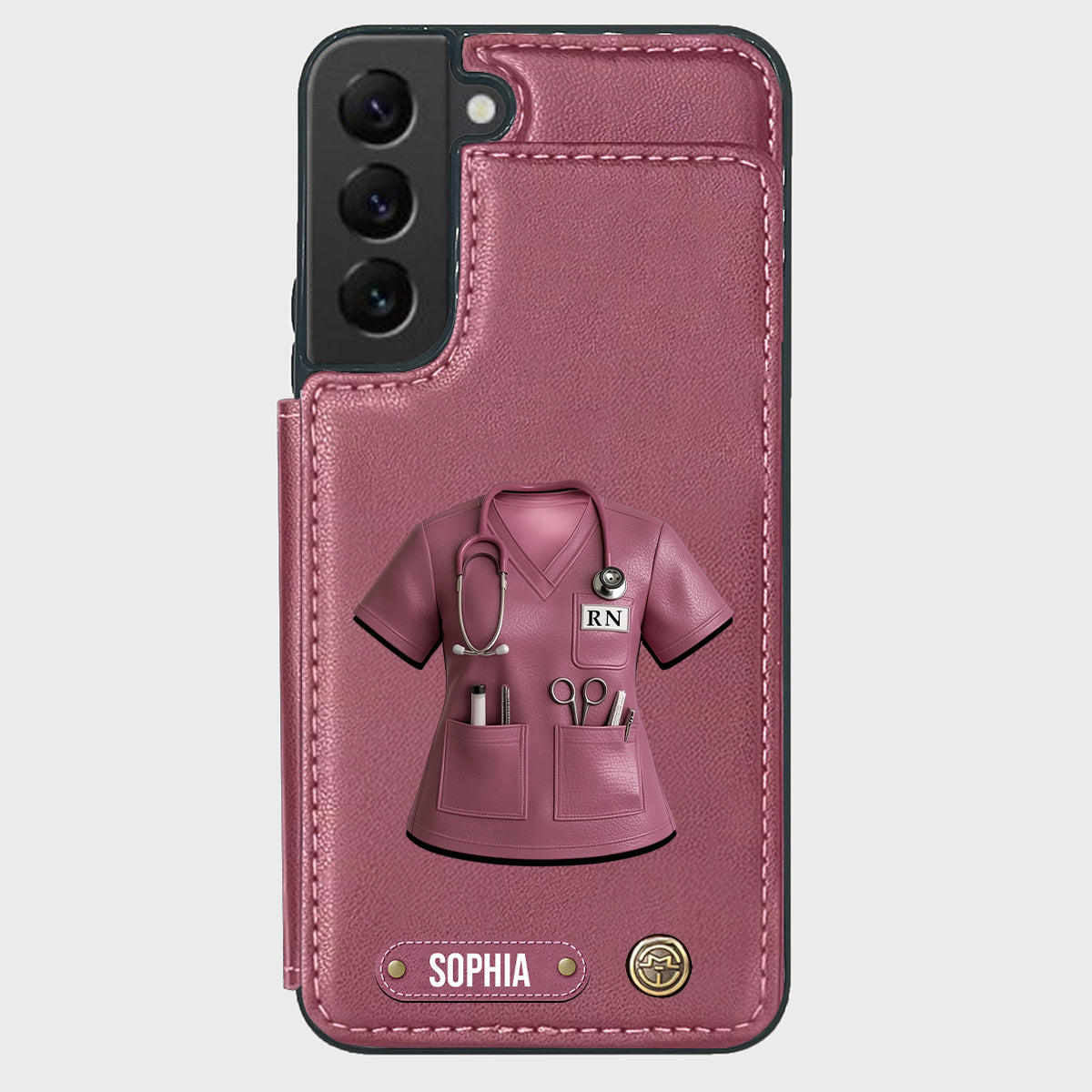 Infirmière fière - Étui portefeuille personnalisé pour téléphone