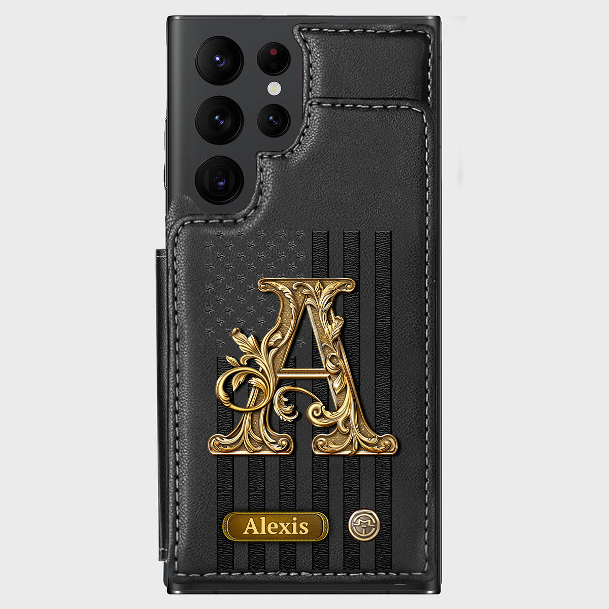 Cadeau initial pour lui, cadeau pour homme… - Étui portefeuille personnalisé pour téléphone