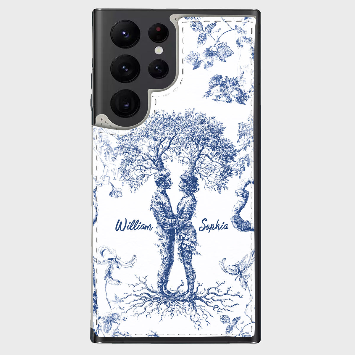 Anniversary Gift Toile De Jouy Style You & Me We Got This - Personalized Couple Foldable Wallet Phone Case
