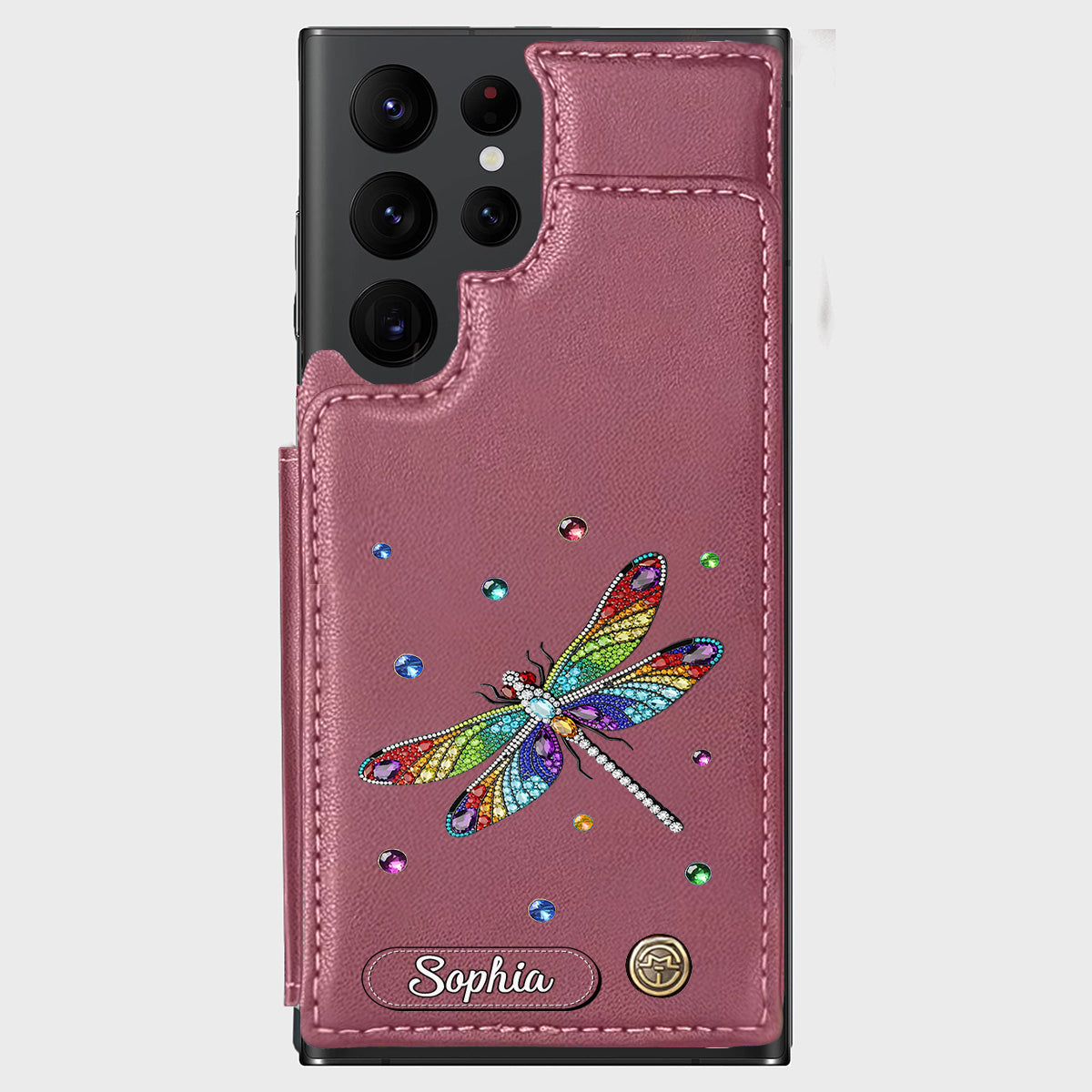 Beautiful Dragonfly - Personalized Dragonfly Wallet Phone Case