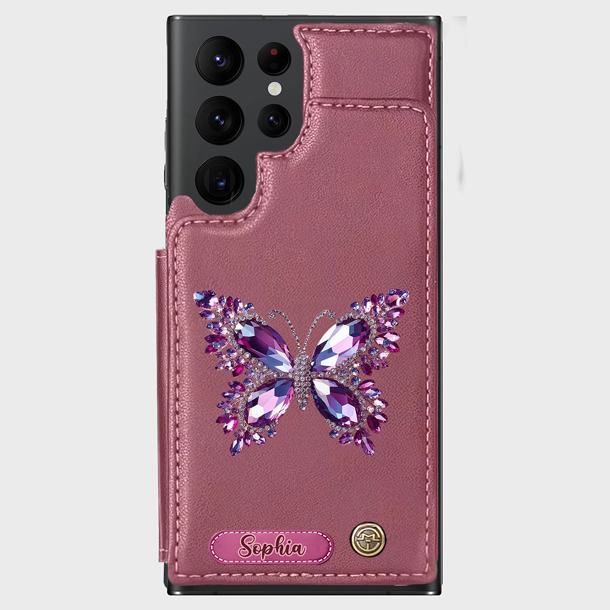 Magnifique papillon - Étui portefeuille personnalisé pour téléphone avec papillon