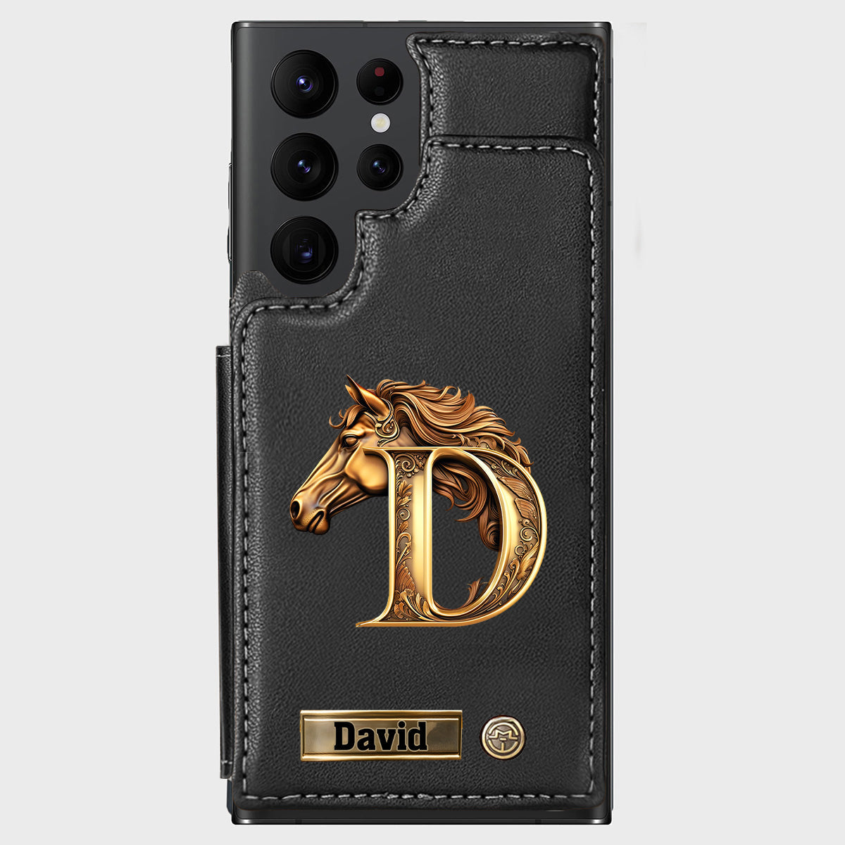 Étui portefeuille personnalisé pour téléphone Love Horse