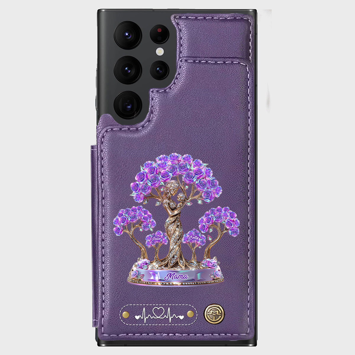 Meilleure maman du monde - Étui portefeuille personnalisé pour téléphone - Maman