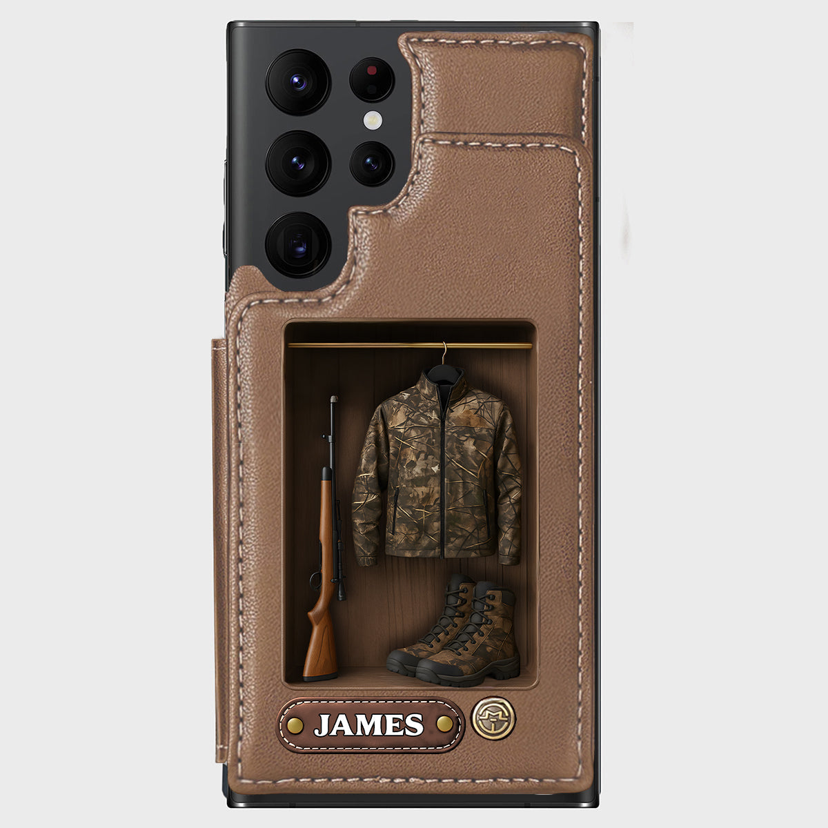 Passionné de chasse - Étui portefeuille personnalisé pour téléphone sur le thème de la chasse