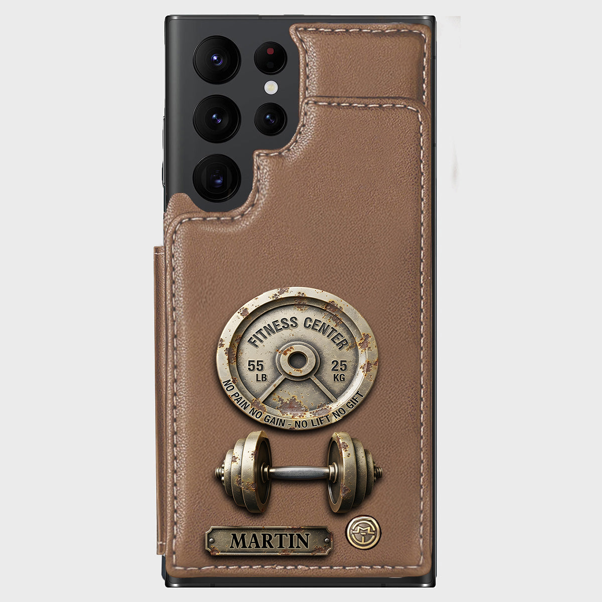 Pas de douleur, pas de gain - Étui portefeuille de téléphone personnalisé pour le fitness