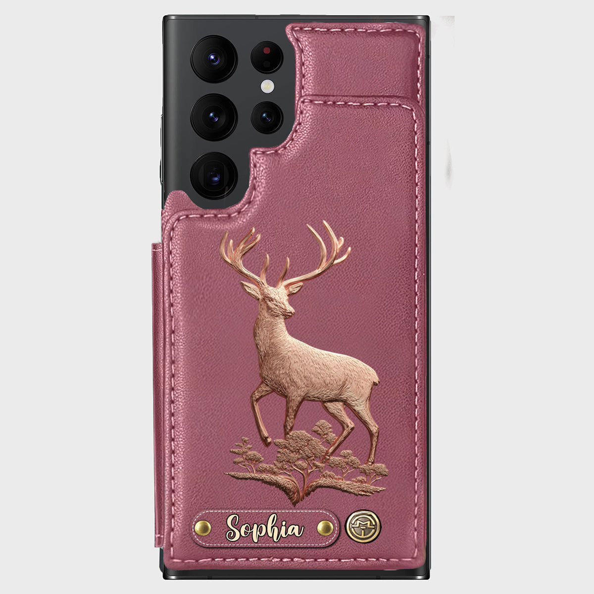 Étui portefeuille personnalisé Country Girl - Étui de téléphone à motif chasse