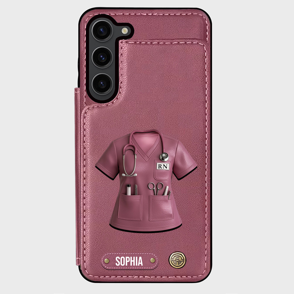 Infirmière fière - Étui portefeuille personnalisé pour téléphone