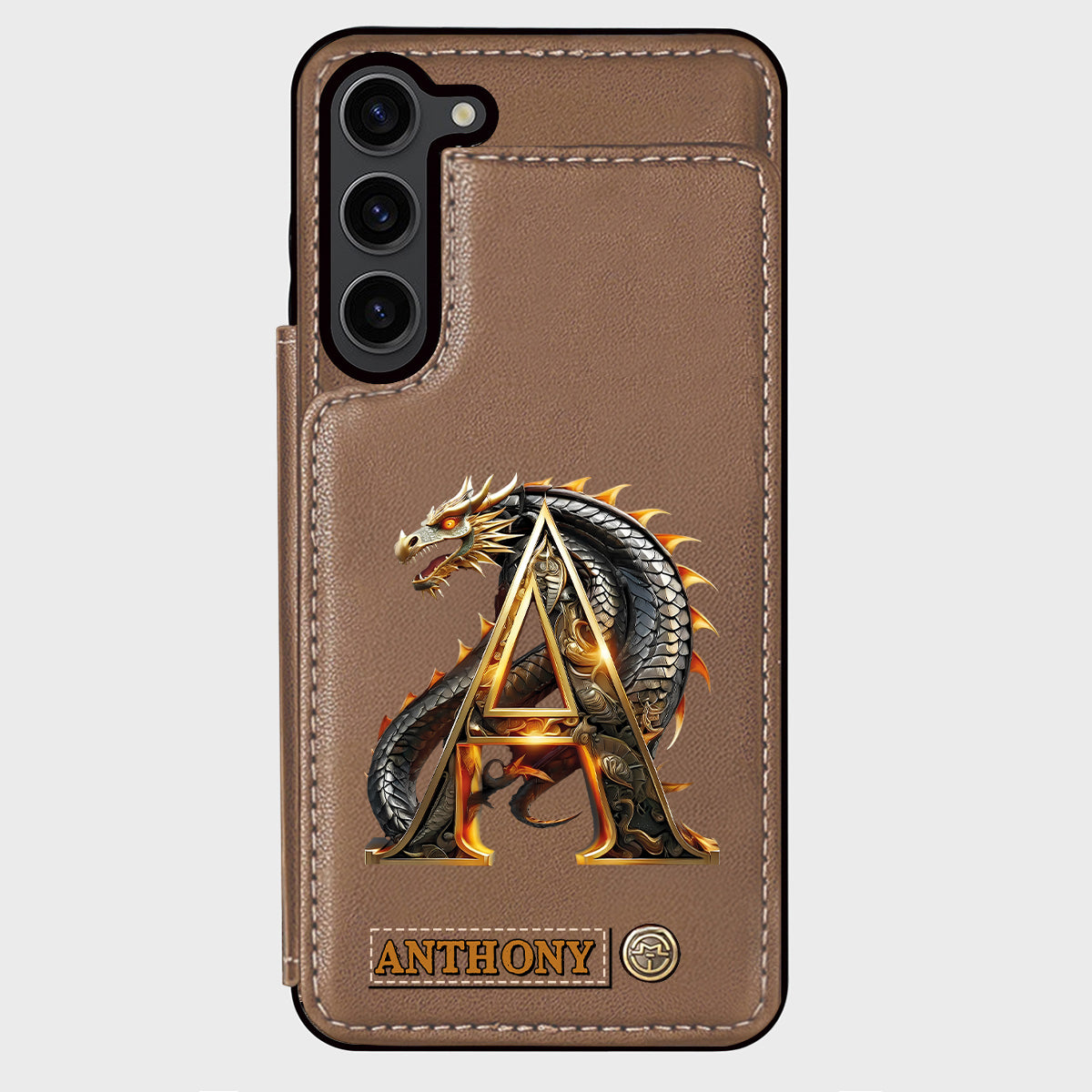 Étui portefeuille personnalisé Dragon Love pour téléphone