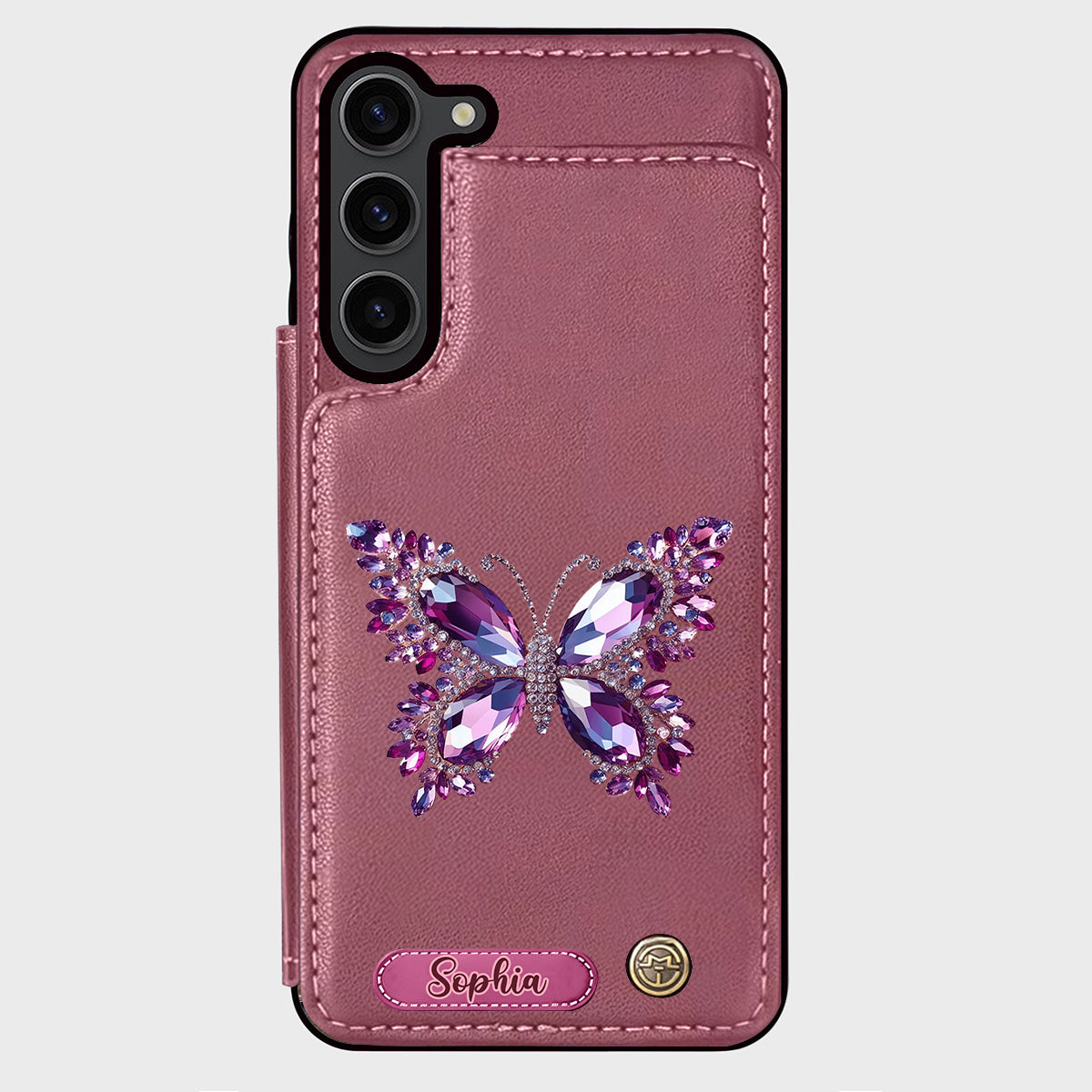 Magnifique papillon - Étui portefeuille personnalisé pour téléphone avec papillon