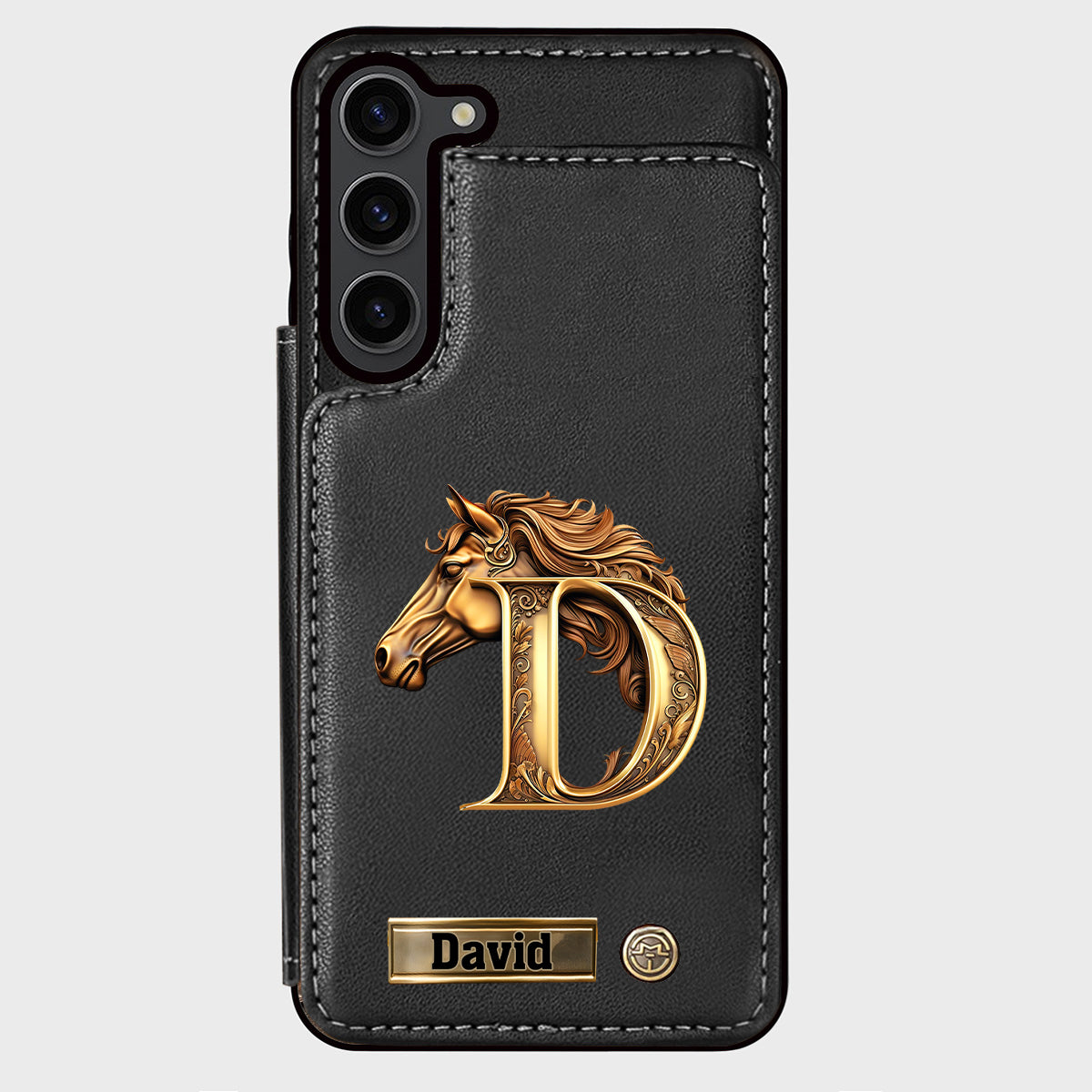 Étui portefeuille personnalisé pour téléphone Love Horse