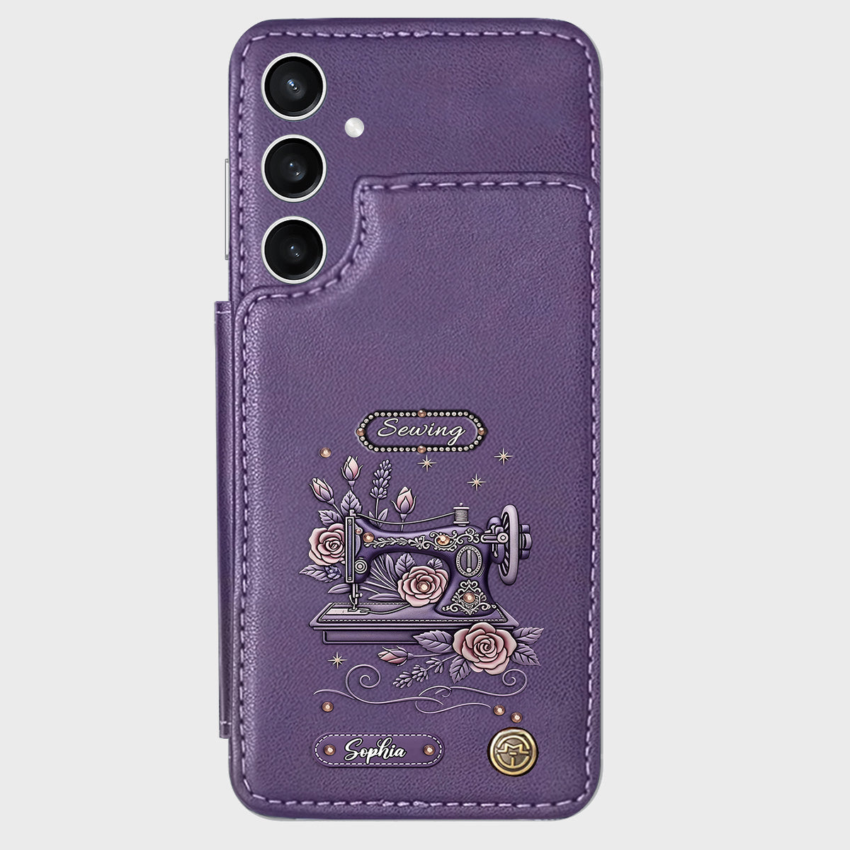 Passionnée de couture - Étui portefeuille personnalisé pour téléphone