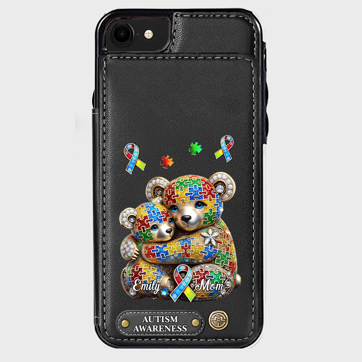 Strong Mama - Personalized Autism Awareness Wallet Phone Case