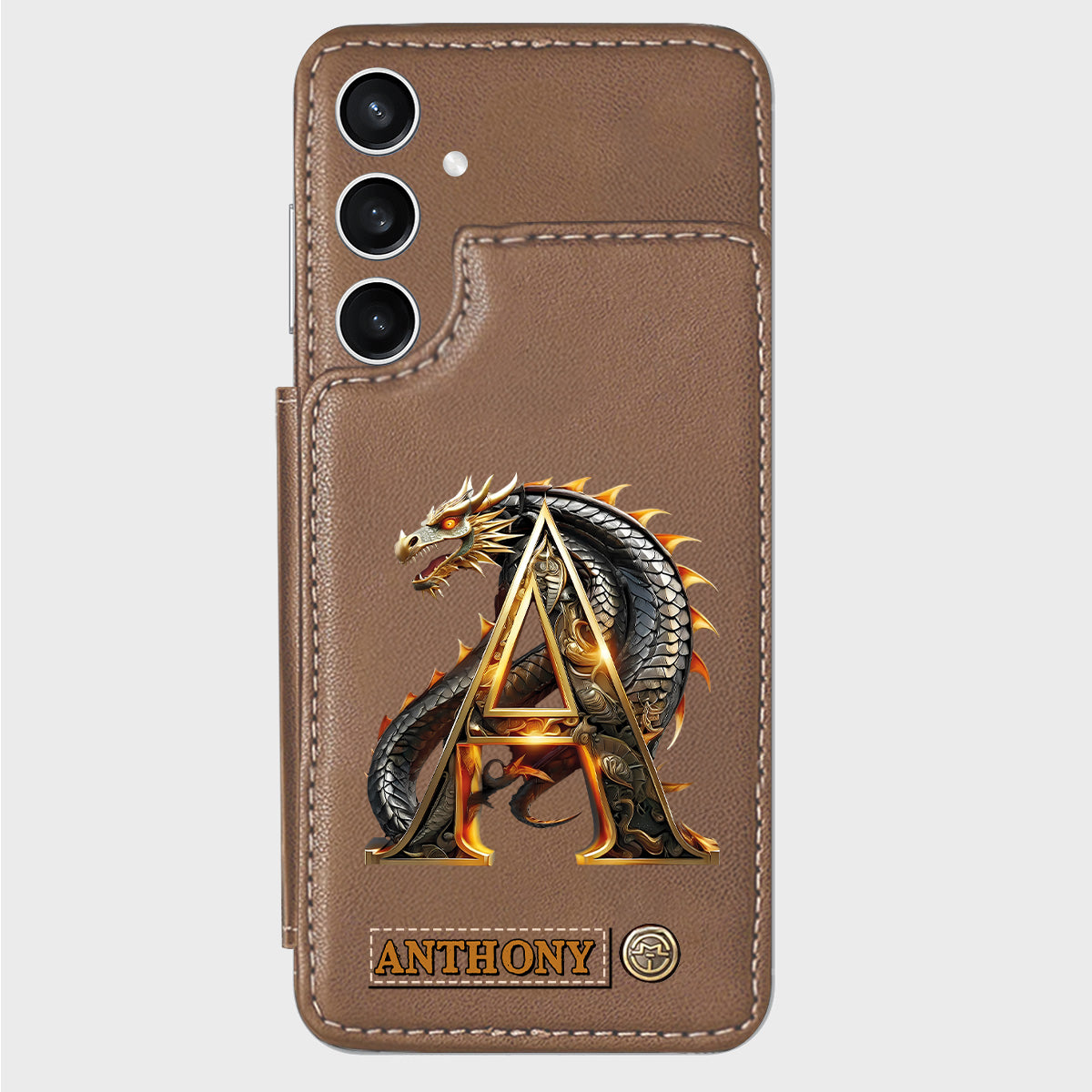 Étui portefeuille personnalisé Dragon Love pour téléphone