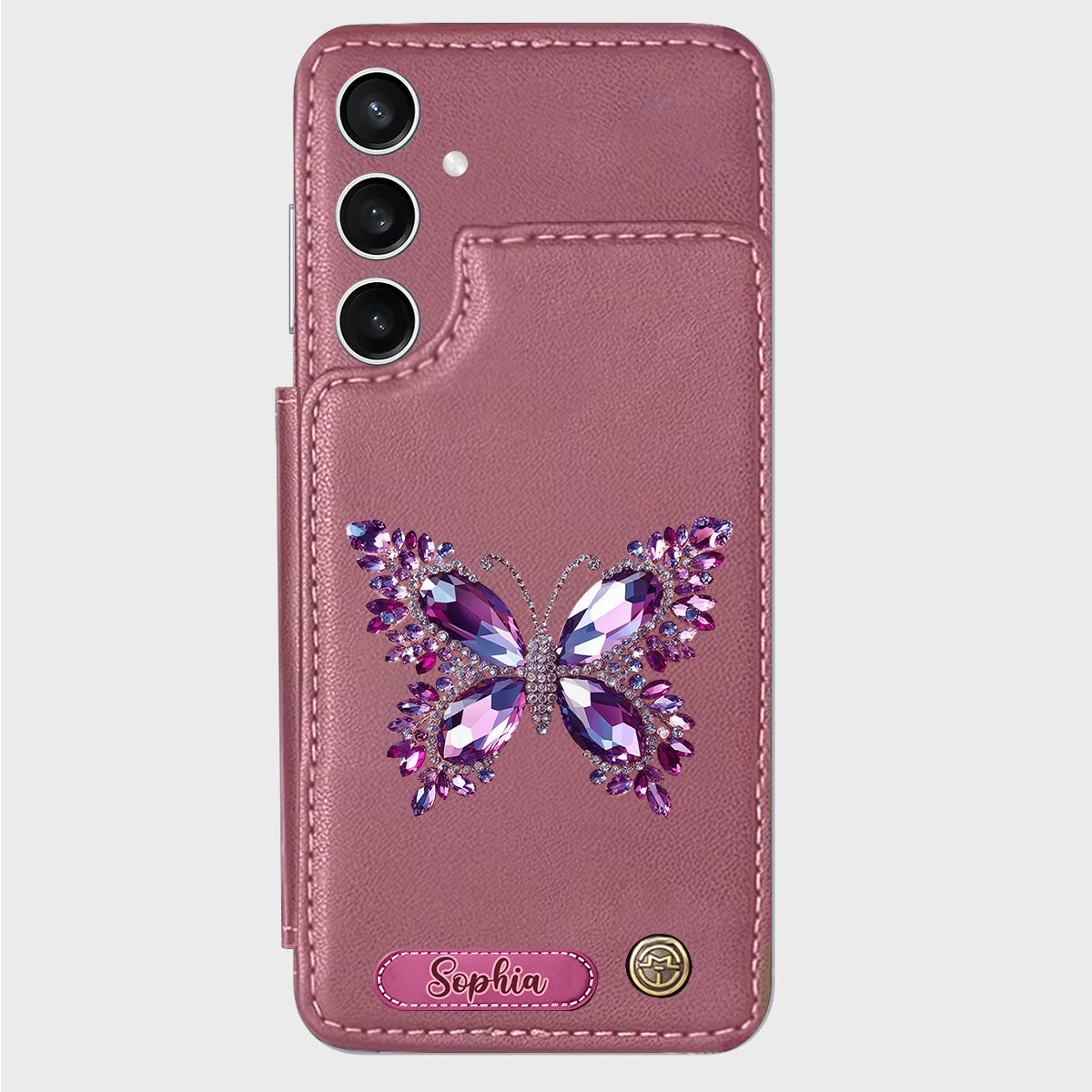 Magnifique papillon - Étui portefeuille personnalisé pour téléphone avec papillon