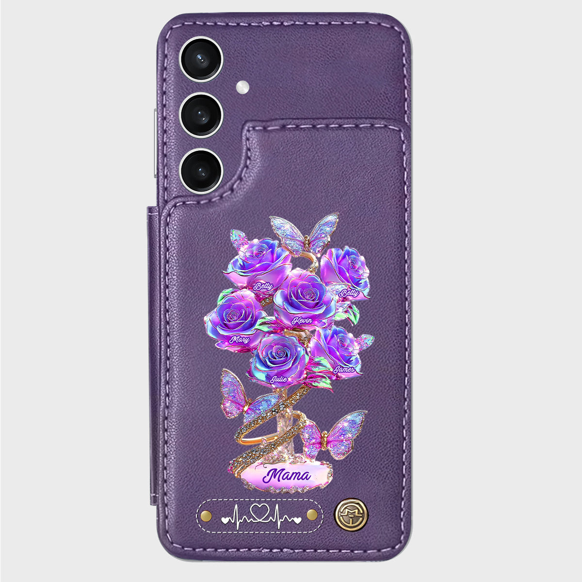 Meilleure maman du monde - Étui portefeuille personnalisé pour téléphone - Maman