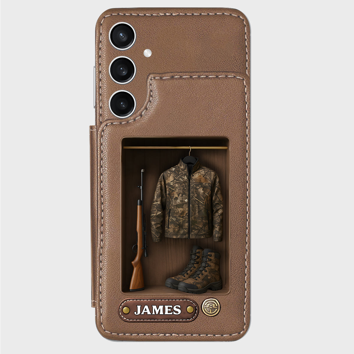 Passionné de chasse - Étui portefeuille personnalisé pour téléphone sur le thème de la chasse