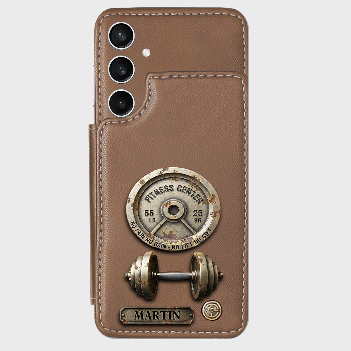 Pas de douleur, pas de gain - Étui portefeuille de téléphone personnalisé pour le fitness