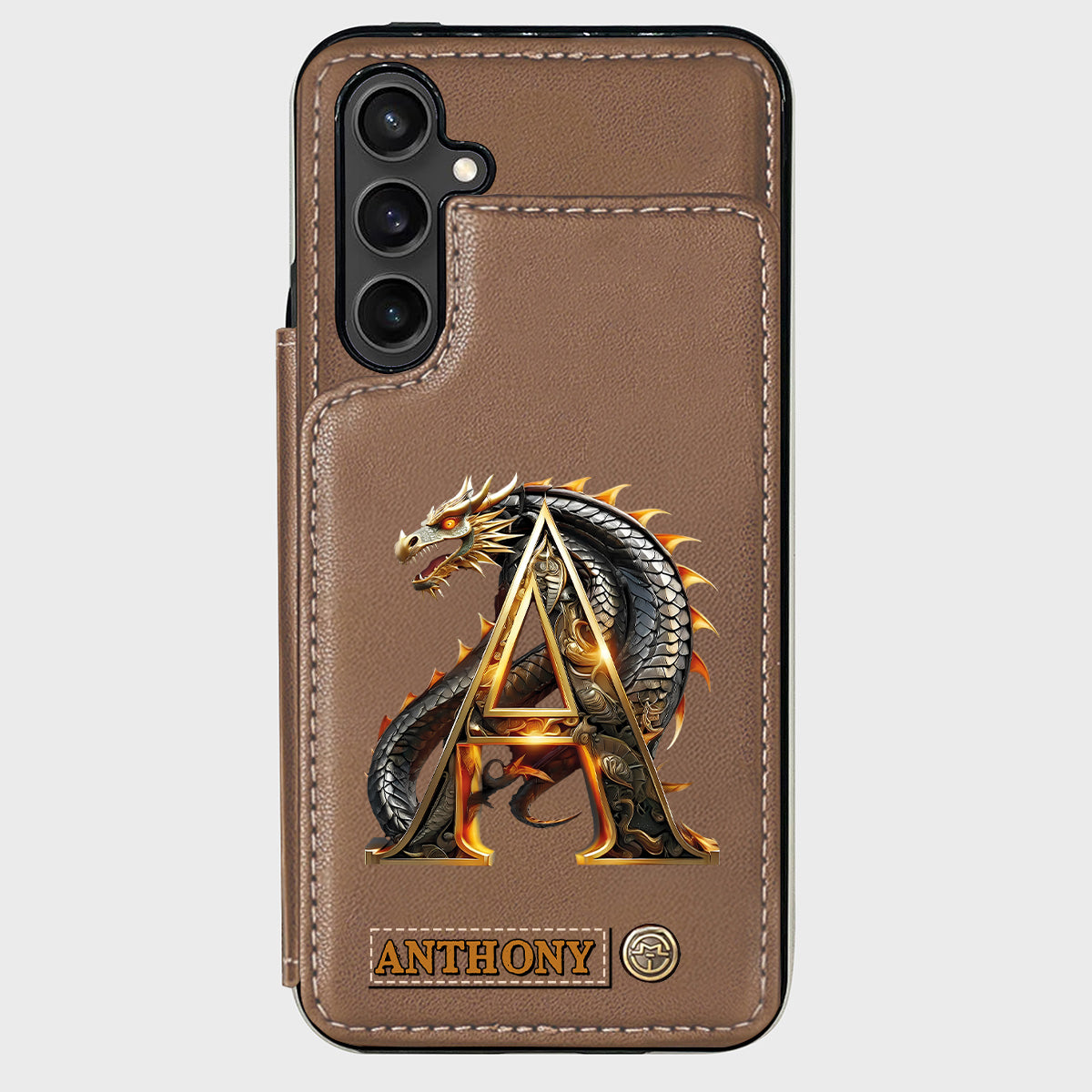 Étui portefeuille personnalisé Dragon Love pour téléphone
