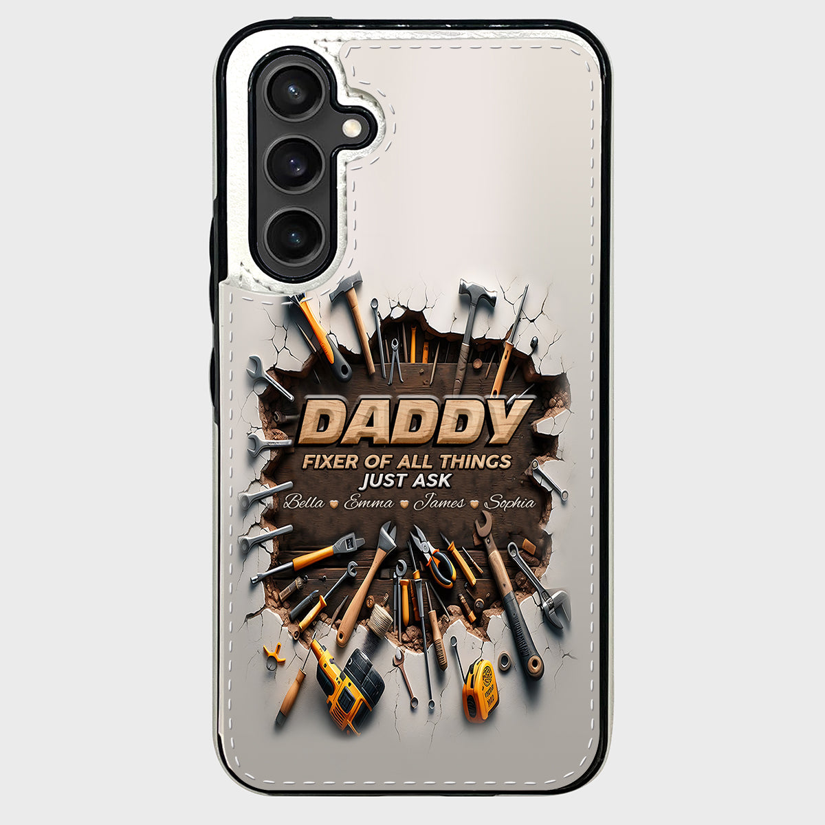 Étui portefeuille pliable personnalisé pour papa, le réparateur de tout -
