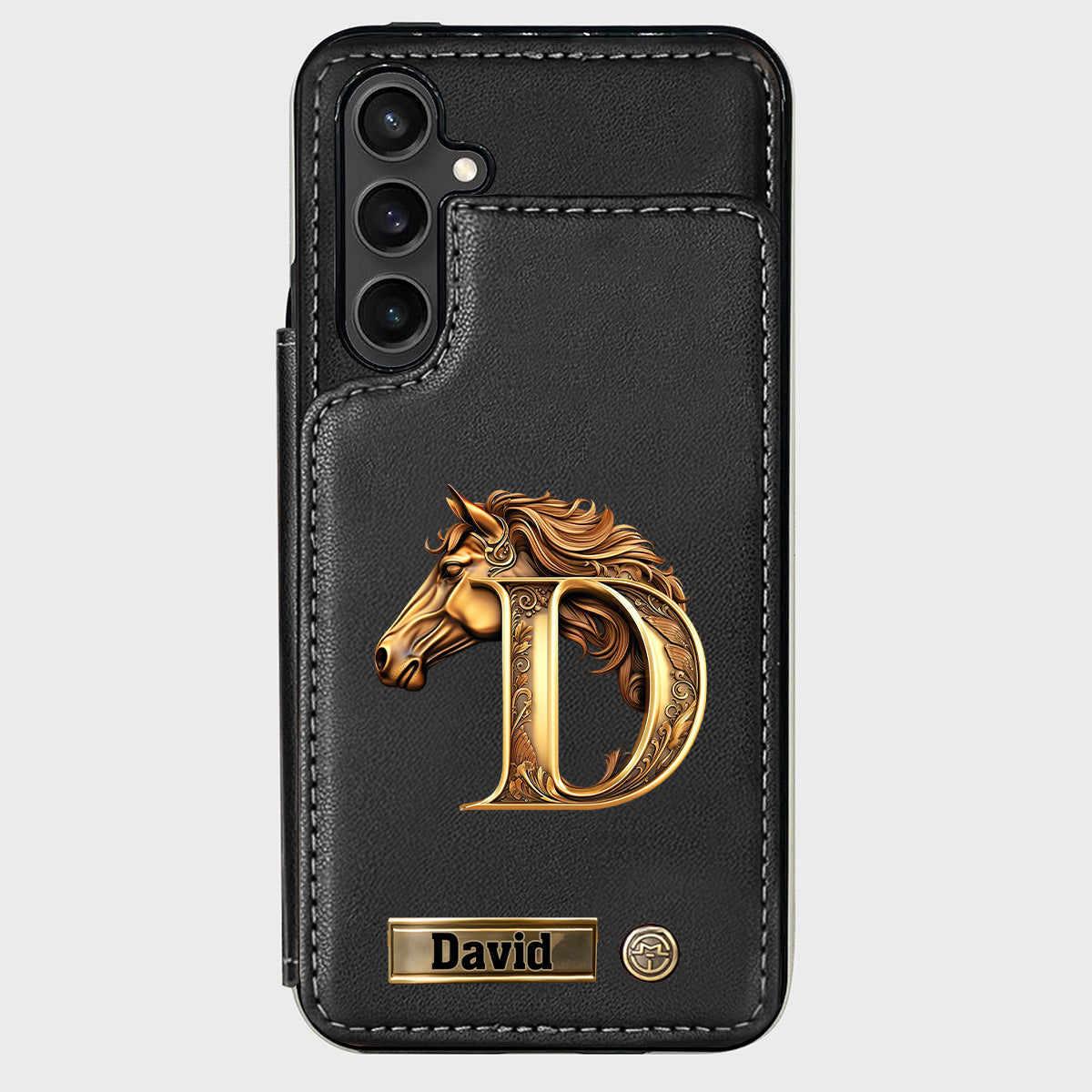 Étui portefeuille personnalisé pour téléphone Love Horse