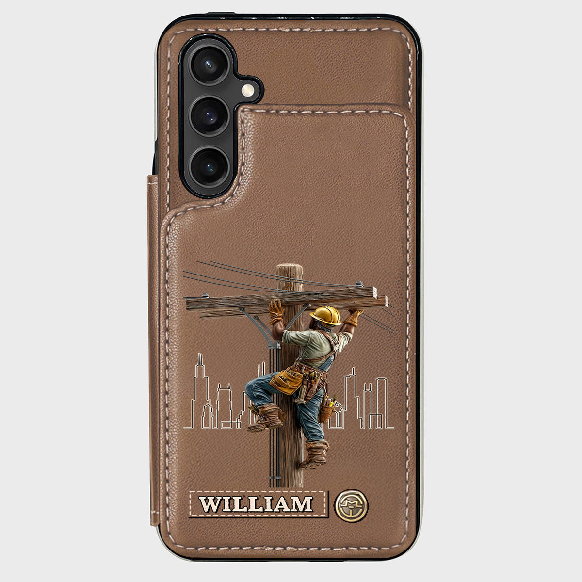 Strength Of The Line - Personalized Lineman Wallet Phone Case