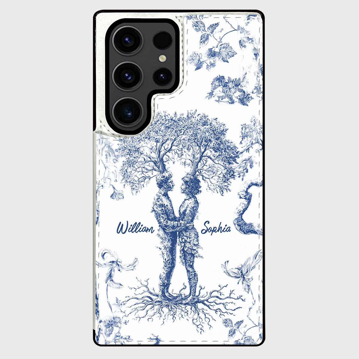 Anniversary Gift Toile De Jouy Style You & Me We Got This - Personalized Couple Foldable Wallet Phone Case