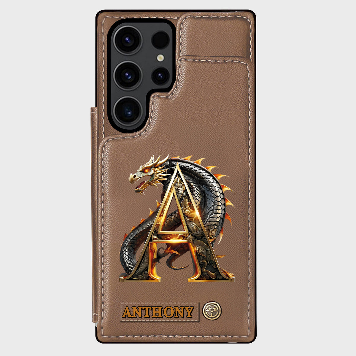 Étui portefeuille personnalisé Dragon Love pour téléphone