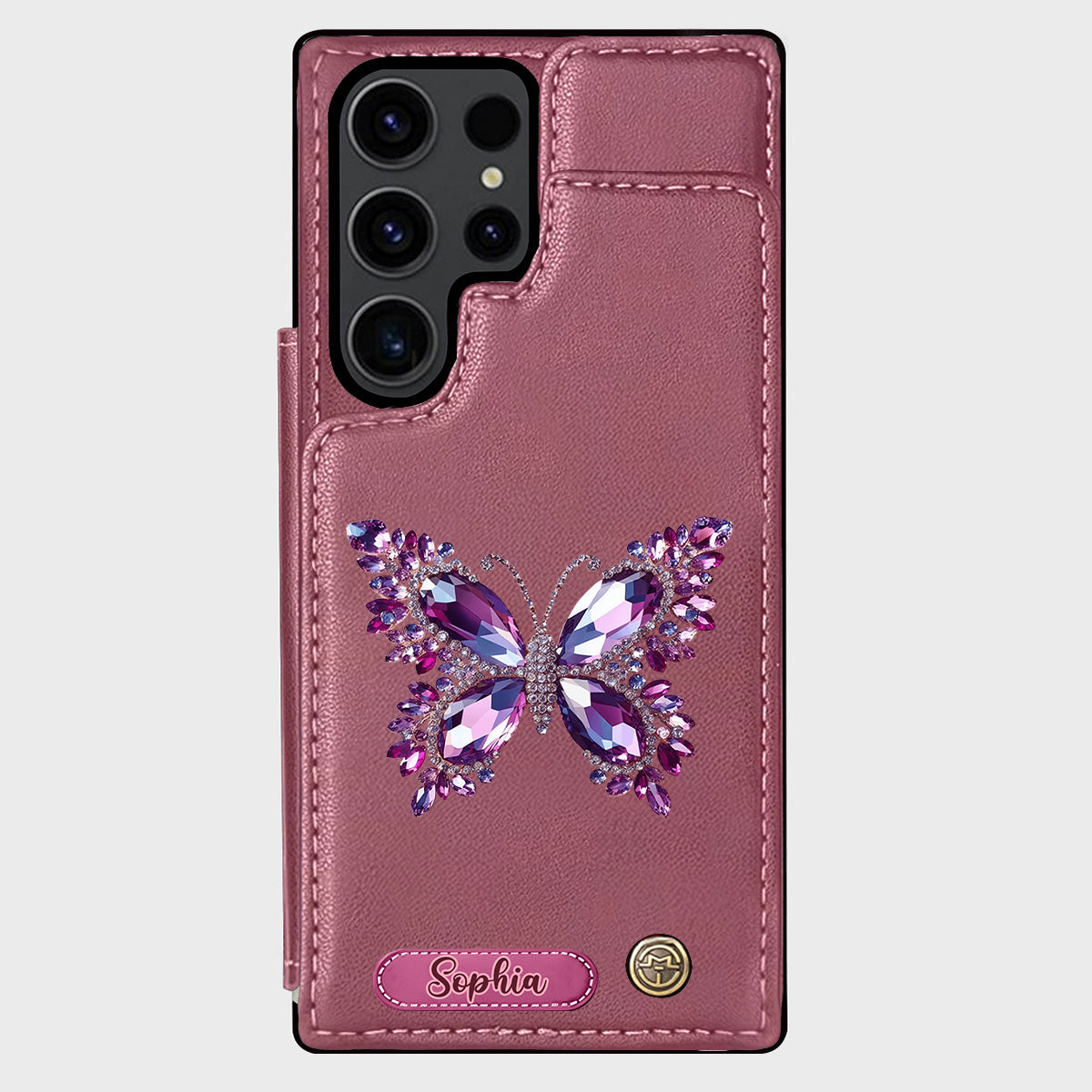 Magnifique papillon - Étui portefeuille personnalisé pour téléphone avec papillon
