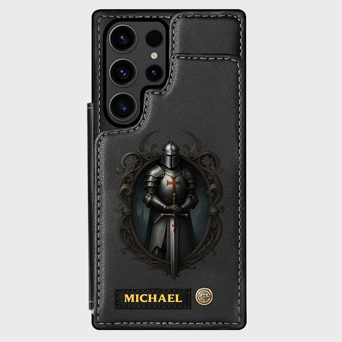 Étui portefeuille chrétien personnalisé Knight Of God -