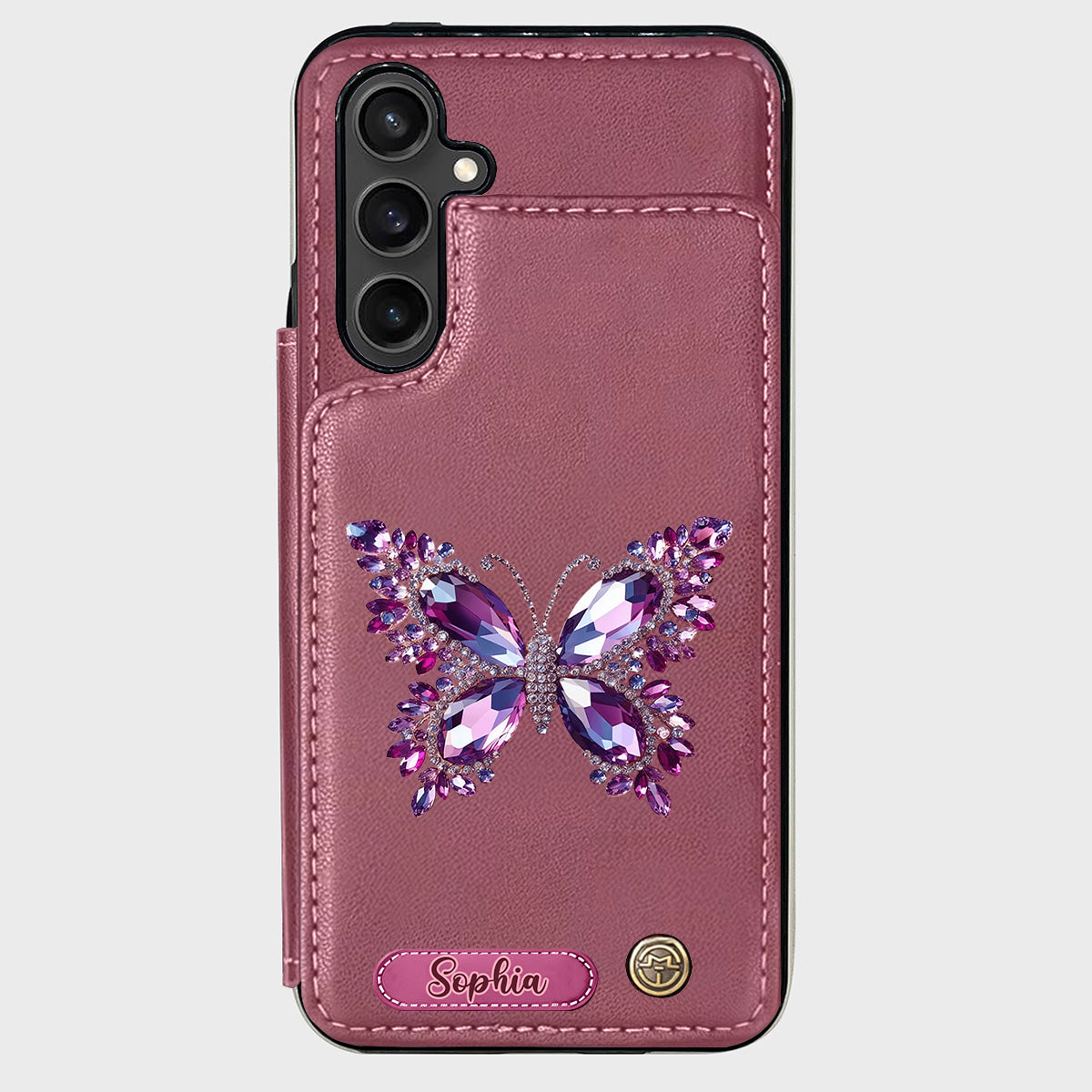 Magnifique papillon - Étui portefeuille personnalisé pour téléphone avec papillon