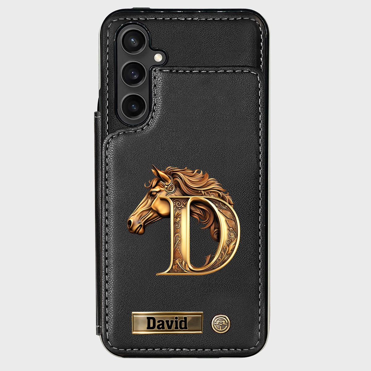 Étui portefeuille personnalisé pour téléphone Love Horse