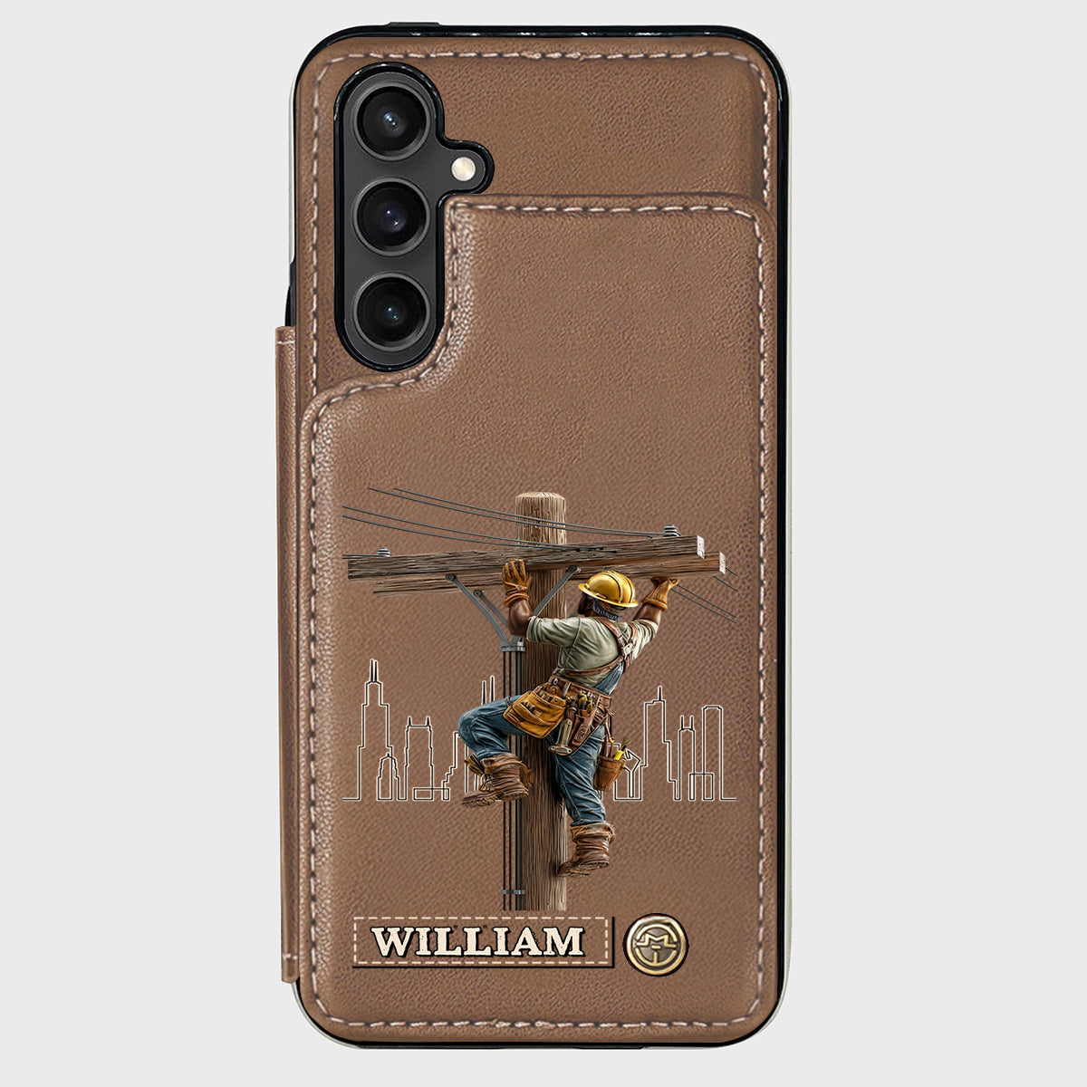 Strength Of The Line - Personalized Lineman Wallet Phone Case