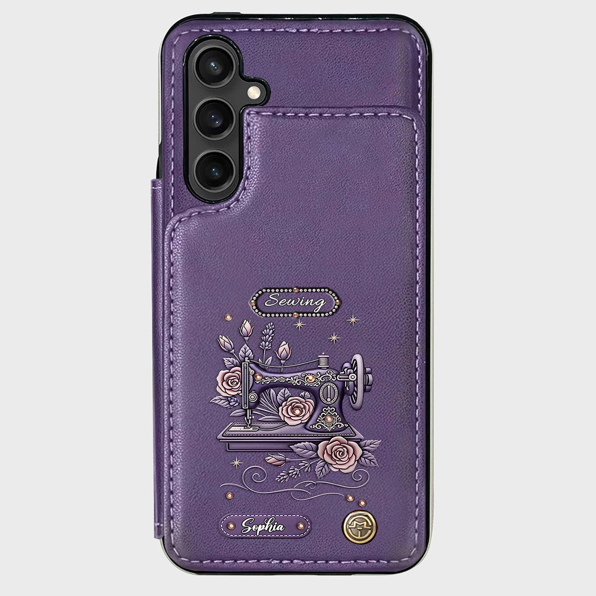Passionnée de couture - Étui portefeuille personnalisé pour téléphone