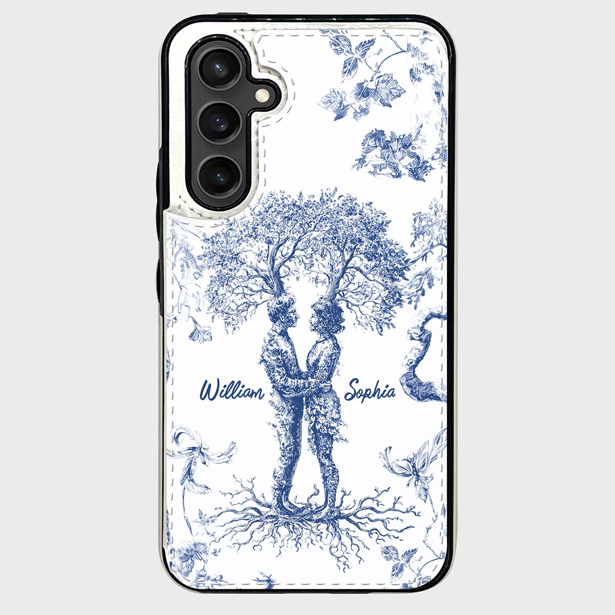 Anniversary Gift Toile De Jouy Style You & Me We Got This - Personalized Couple Foldable Wallet Phone Case