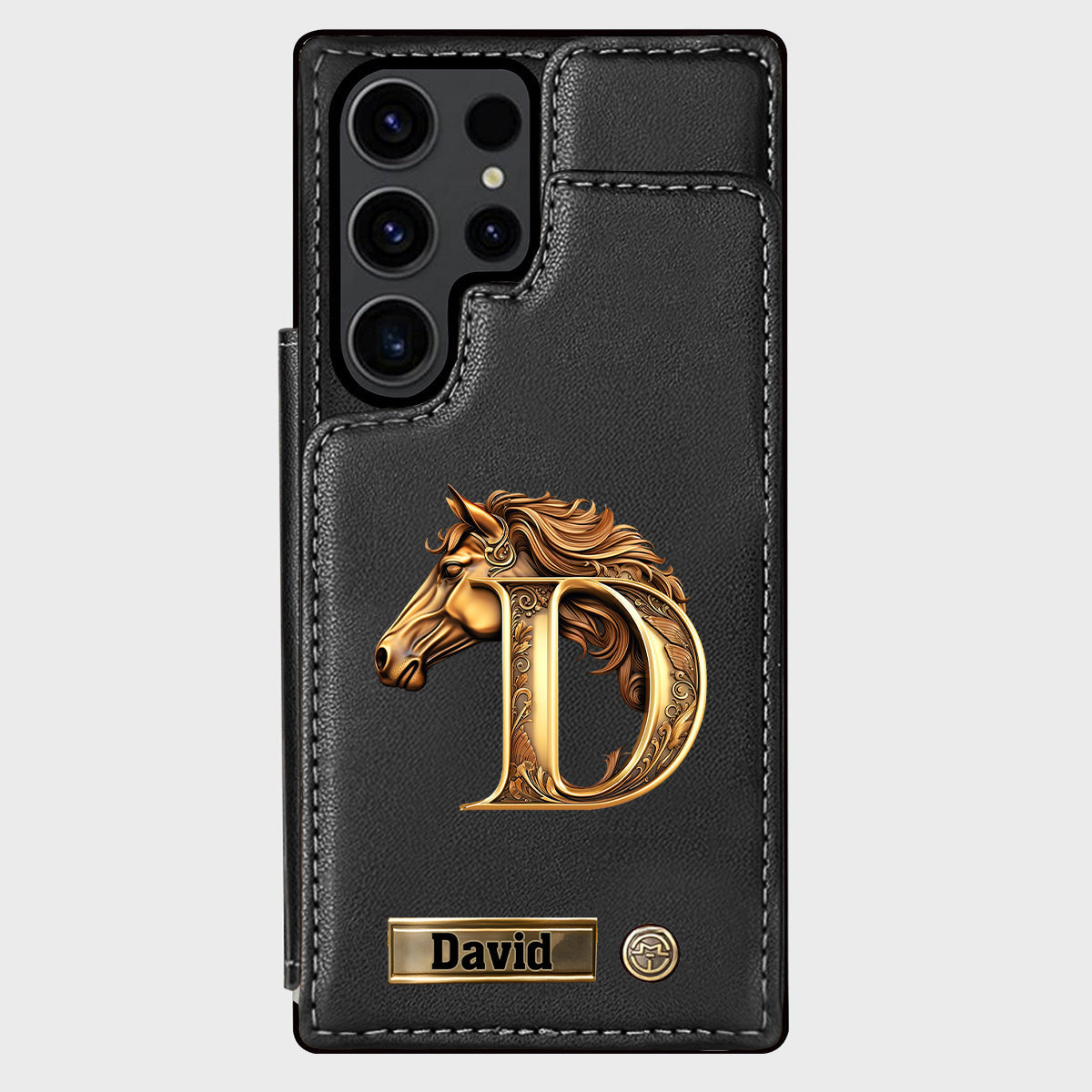 Étui portefeuille personnalisé pour téléphone Love Horse