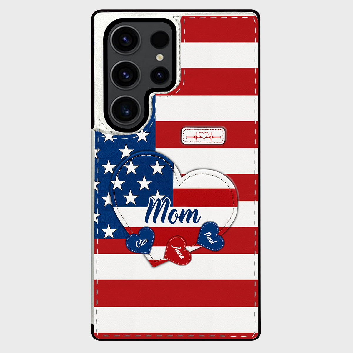 Joyeux 4 juillet ! Étui portefeuille pliable personnalisé pour téléphone portable, idéal pour la fête nationale américaine (4 juillet).