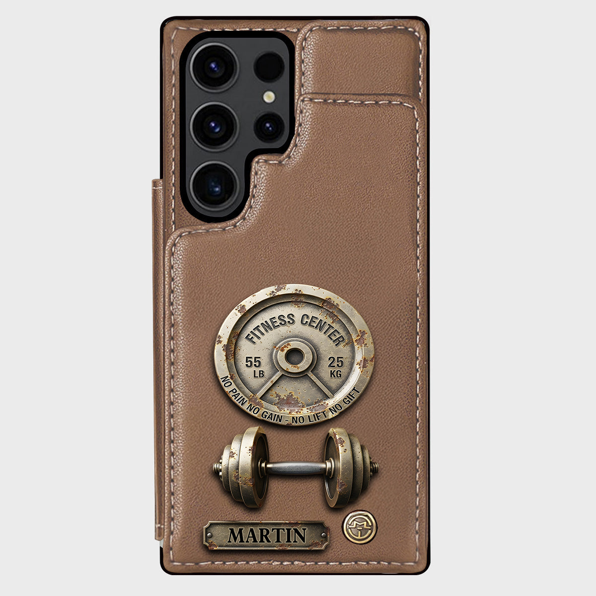 Pas de douleur, pas de gain - Étui portefeuille de téléphone personnalisé pour le fitness