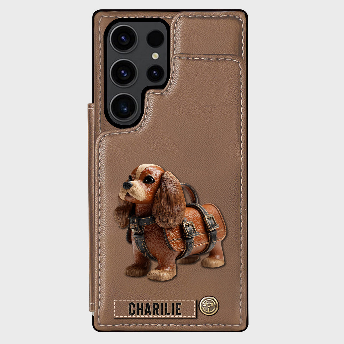 Cute Cavalier King Charles Spaniel - Personalized Dog Wallet Phone Case