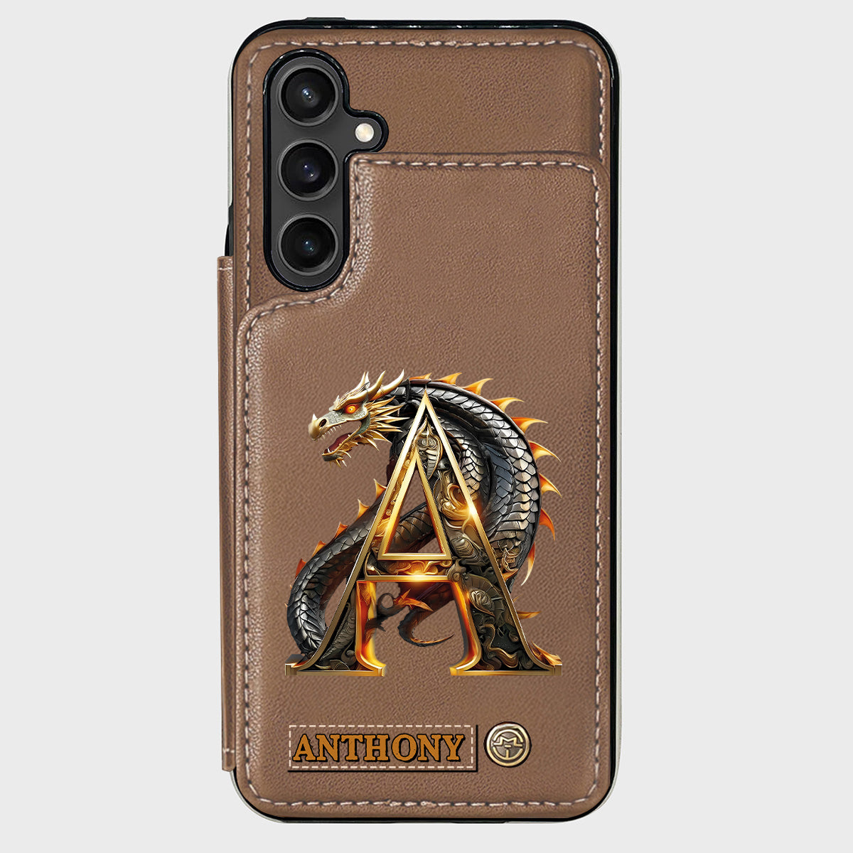 Étui portefeuille personnalisé Dragon Love pour téléphone