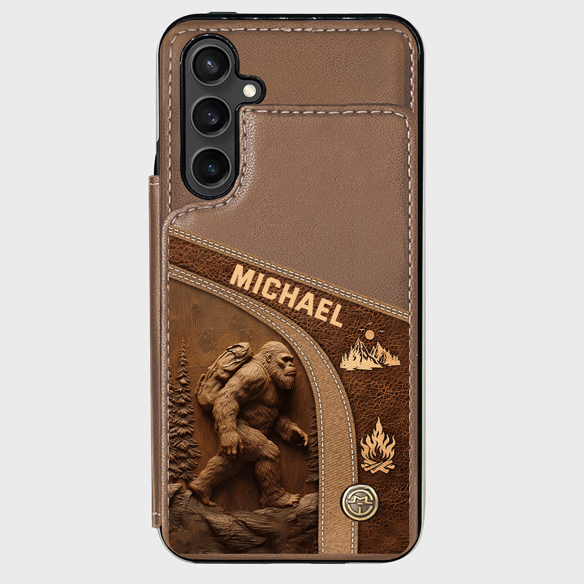 Étui portefeuille de randonnée personnalisé Sasquatch