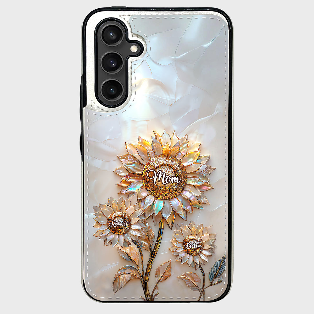 Bonne fête des mères ! Étui portefeuille pliable personnalisé pour téléphone portable.