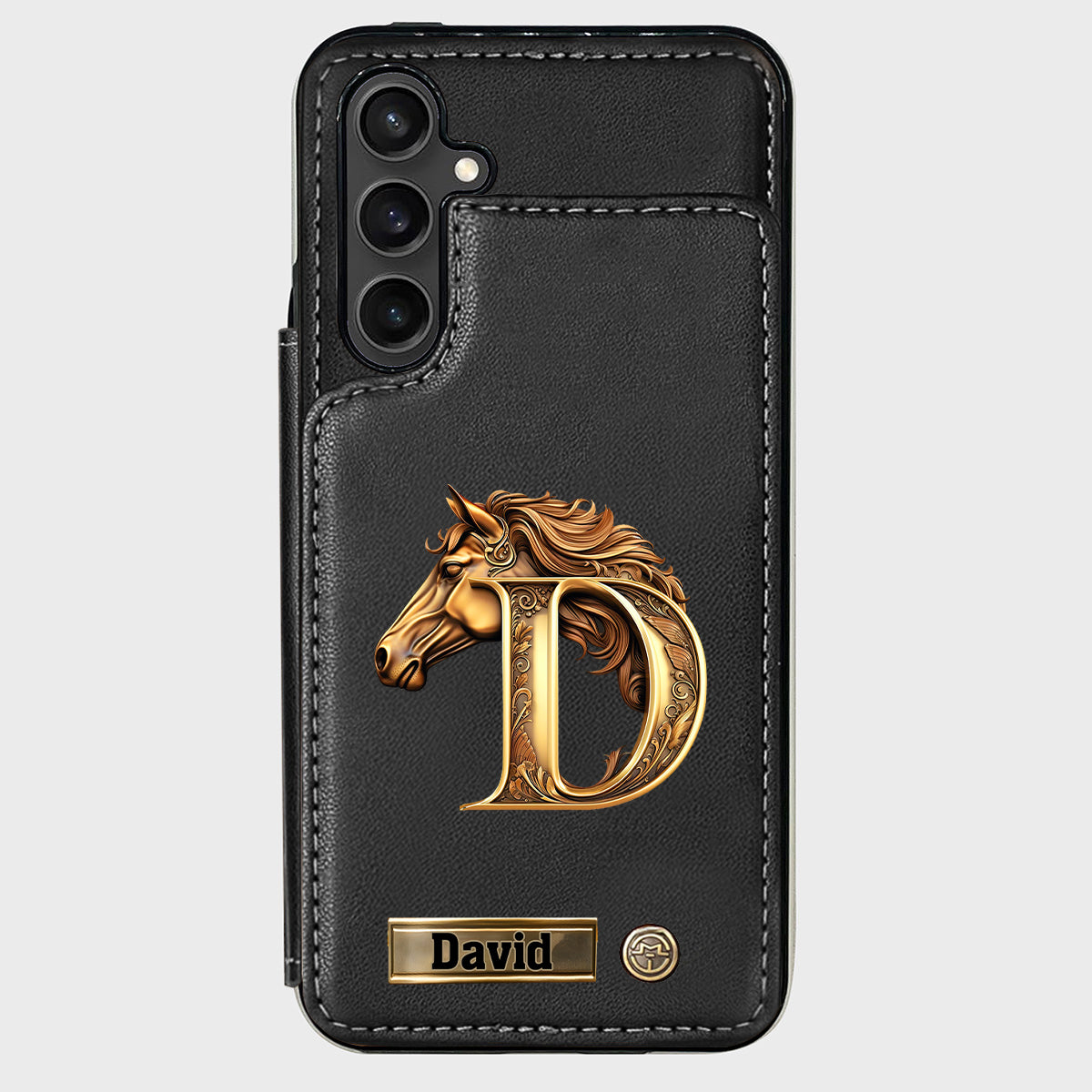 Étui portefeuille personnalisé pour téléphone Love Horse