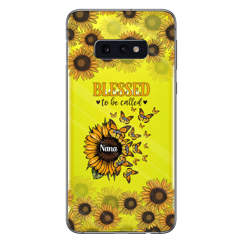 Magnifique tournesol - Cadeau pour grand-mère, maman - Coque de téléphone transparente personnalisée