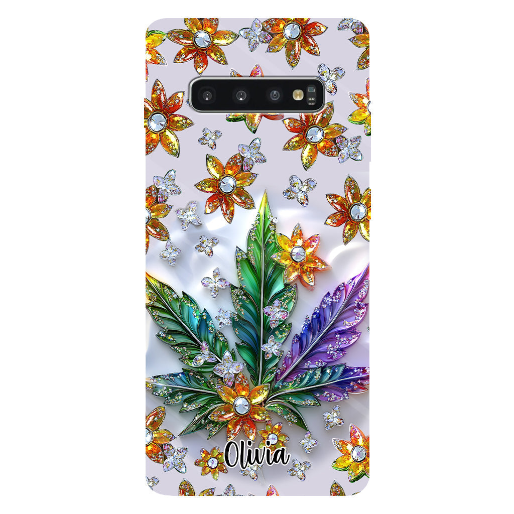 Belle feuille - Coque de téléphone personnalisée avec motif cannabis