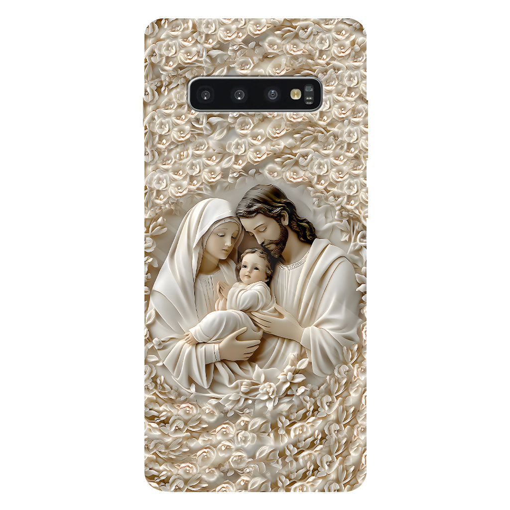 La Sainte Famille - Coque de téléphone personnalisée avec impression chrétienne intégrale